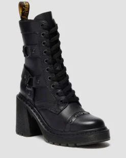 BOTAS DE TACÓN CHESNEY HARNESS DE PIEL SENDAL in Negro