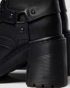 BOTAS DE TACÓN CHESNEY HARNESS DE PIEL SENDAL in Negro