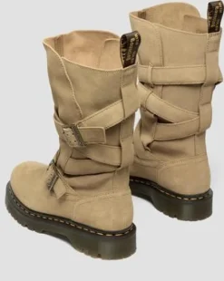 Botas moteras Anistone de ante con 2 tiras in Ambrato