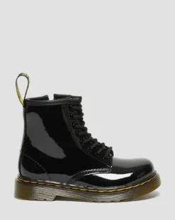 Botas 1460 para niños de charol in Negro