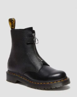 Botas 1460 Pascal en piel con cremallera in Negro