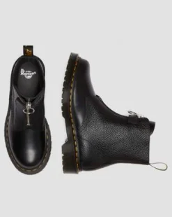 Botas 1460 Pascal en piel con cremallera in Negro
