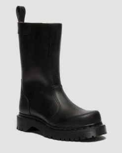Botas Rejena de piel Old Harness in Negro