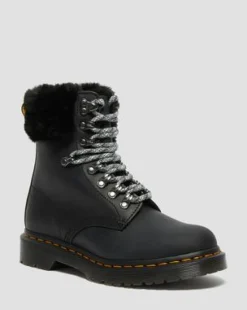 Botas 1460 Serena Collar Con Forro Sintético in Negro