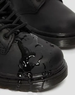 Botas 1460 Serena para niños de piel con forro sintético in Negro