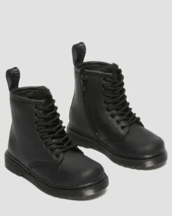 Botas 1460 Serena para niños de piel con forro sintético in Negro