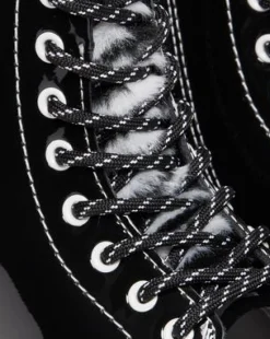 Botas 1460 Serena para niños en charol con forro in Negro