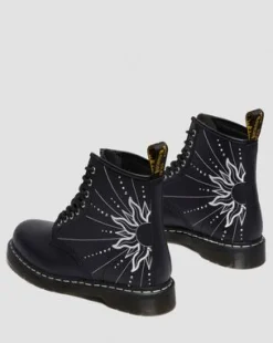 Botas 1460 Solar Flare de piel reacondicionada in Negro & Blanco