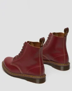 Botas 1460 Vintage de piel Quilon in Rojo