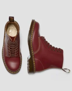 Botas 1460 Vintage de piel Quilon in Rojo