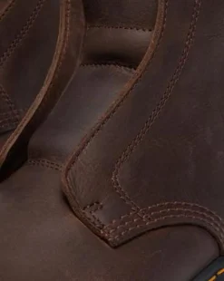 BOTAS ZEBZAG LACELESS DE PIEL in Marrón Oscuro