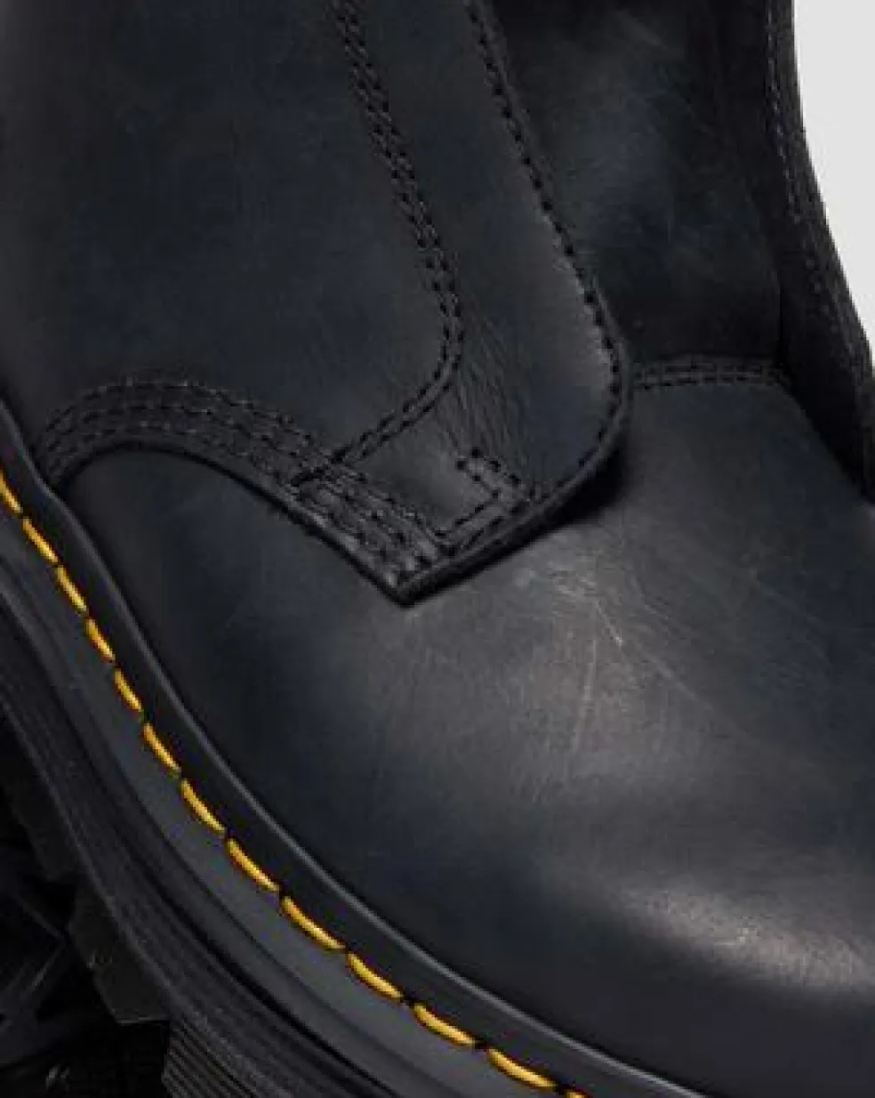 BOTAS ZEBZAG LACELESS DE PIEL in Negro
