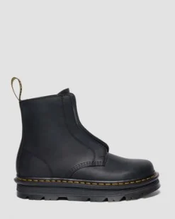 BOTAS ZEBZAG LACELESS DE PIEL in Negro