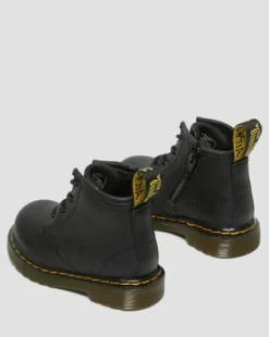 Botines 1460 de piel Softy T para bebé in Negro
