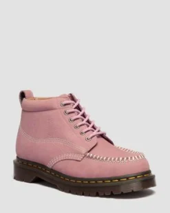 Botines Lowell Chukka Moc Toe de piel Nubuck in Rosa Empolvado