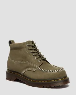 Botines Lowell Chukka Moc Toe de piel Nubuck in Verde Oliva