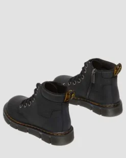 Botines Raffe de piel con tira para junior in Negro
