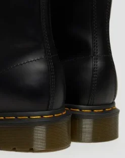 Botines 101 Yellow Stitch de piel Smooth in Negro