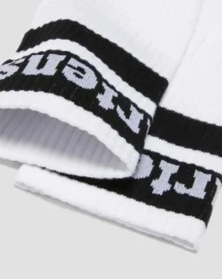 Calcetines Athletic con logo de mezcla de algodón ecológico in Blanco