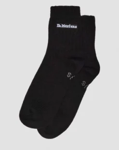 Calcetines cortos Athletic con logo de mezcla de algodón ecológico in Negro