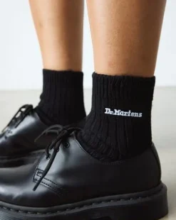 Calcetines cortos Athletic con logo de mezcla de algodón ecológico in Negro