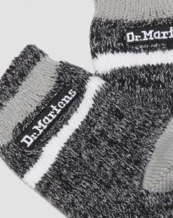 Calcetines cortos jaspeados de mezcla de algodón&nbsp; in Negro