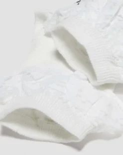 Calcetines de algodón ecológico con volantes in Blanco