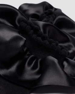 Calcetines Frill de mezcla de algodón ecológico in Negro