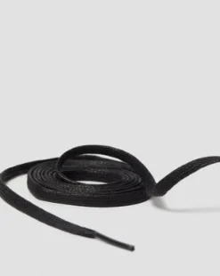Cordones planos encerados de 140cm (8-10 ojales) in Negro