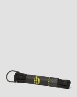Cordones planos encerados de 65cm (3 ojales) in Negro