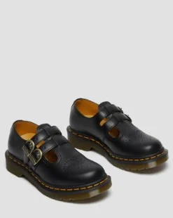 Merceditas 8065 de piel Smooth in Negro