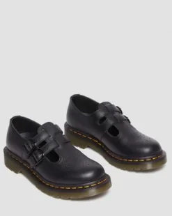 Merceditas 8065 de piel Virginia in Negro