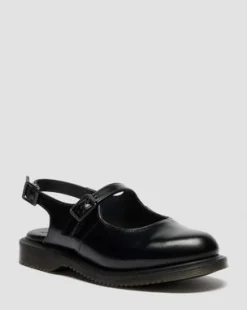 Merceditas Madeline de piel Smooth in Negro