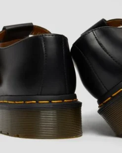 Merceditas Polley de piel Smooth in Negro