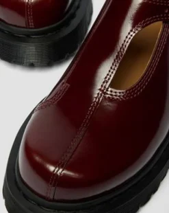 Merceditas Rejena de piel Laquered in Rojo Cereza