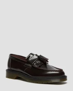 Mocasines Adrian de piel Arcadia con borla in Rojo Cereza