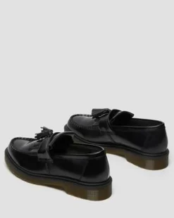 Mocasines Adrian de piel Smooth con borla in Negro