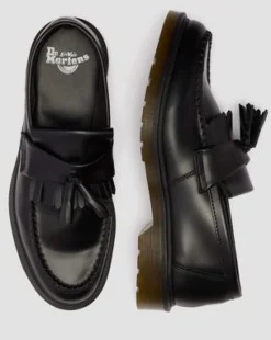 Mocasines Adrian de piel Smooth con borla in Negro
