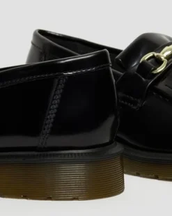 Mocasines Adrian de piel Smooth con bridón y flecos in Negro