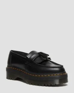 Mocasines con plataforma Adrian Quad de piel con borla in Negro