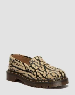 Mocasines Delapre de ante in Marrón Teca Y Negro