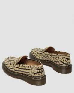 Mocasines Delapre de ante in Marrón Teca Y Negro