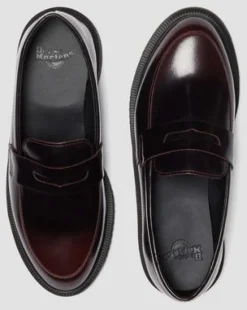Mocasines Temara de piel Arcadia in Rojo Cereza