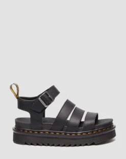 Sandalia Blaire de piel Athena con tiras in Negro