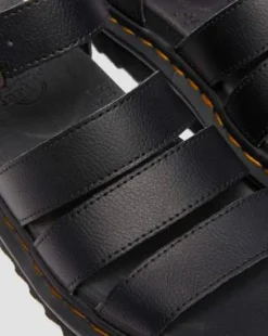 Sandalia Blaire de piel Athena con tiras in Negro