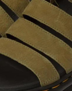 Sandalia Blaire de piel Tumbled Nubuck in Muted Olive