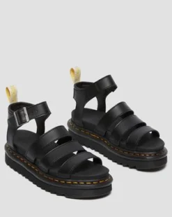 Sandalias Blaire Felix Rub Off vegan con tiras in Negro
