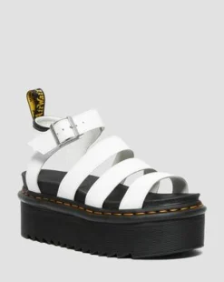 Sandalias con plataforma Blaire Quad de piel Hydro in Blanco