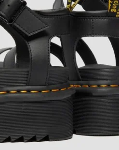 Sandalias con plataforma Blaire Quad de piel Hydro in Negro