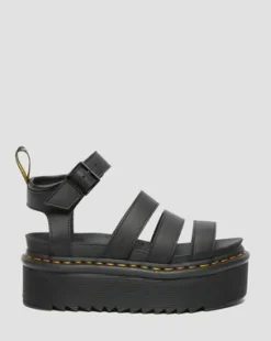Sandalias con plataforma Blaire Quad de piel Hydro in Negro